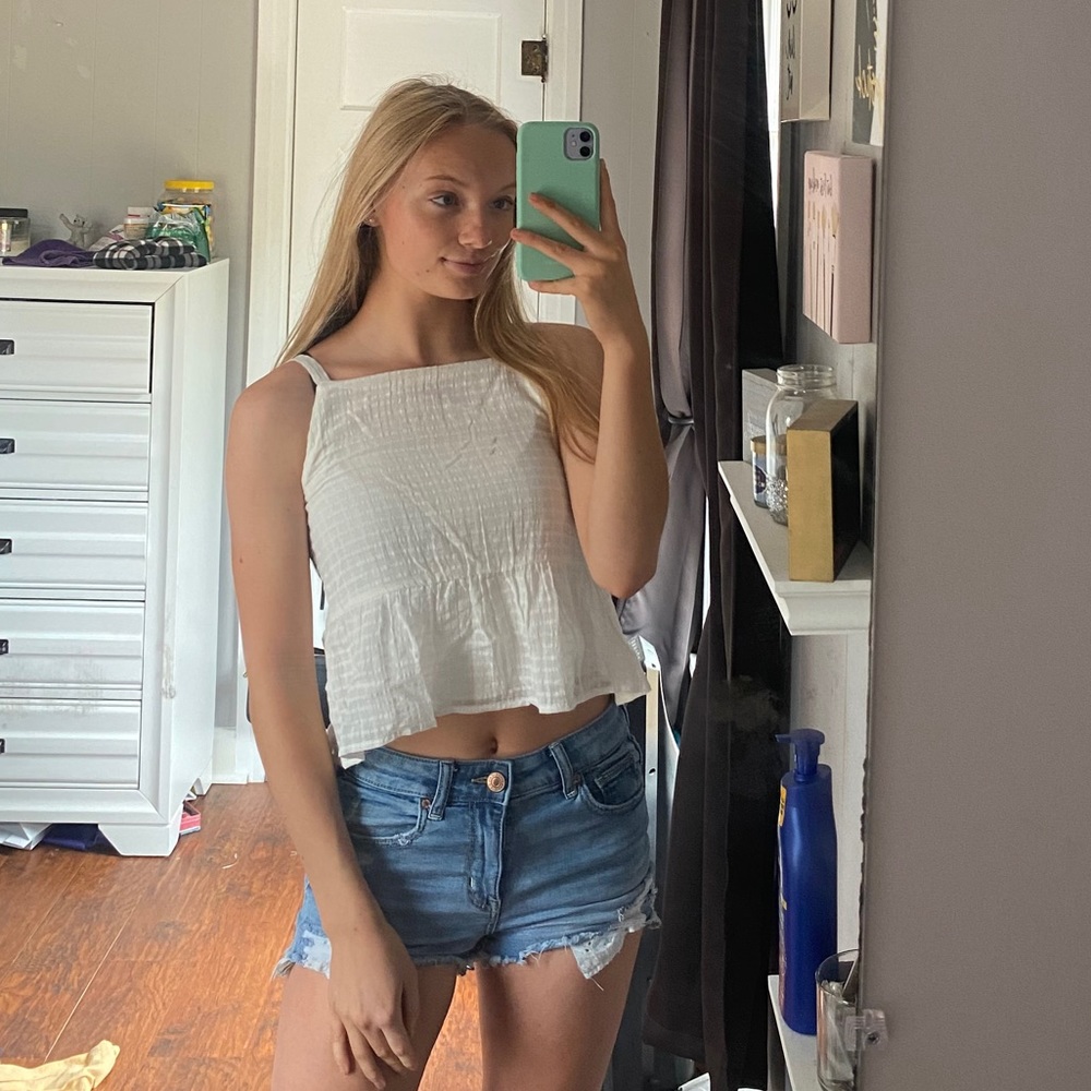 white tank top